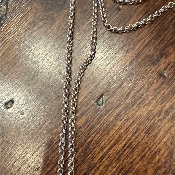 Sterling silver 925 NWT broken heart  pendant w/cubic zirconia on ss link chain - Picture 7 of 9